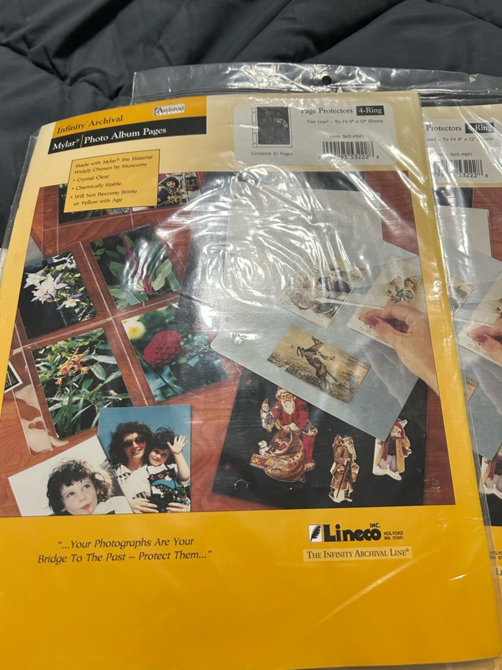 Lineco Infinity Archival Mylar Photo Album Pages - Yellow Pack